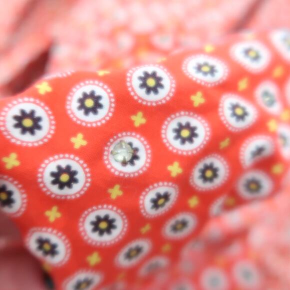 Vintage 50s Red Floral Halter Dress Fit and Flare Rockabilly XXS - Picture 8 of 8